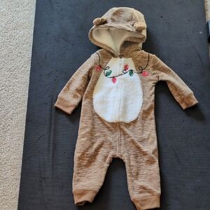Carter's Reindeer Fleece Hooded Footie